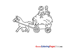 Wagon download Colouring Sheet free