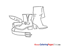 Belt Children Coloring Pages free