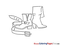 Belt Children Coloring Pages free