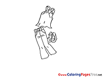 Clothes download Colouring Sheet free