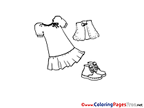 Dress for free Coloring Pages download