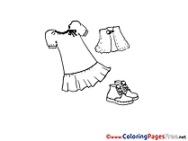 Dress for free Coloring Pages download