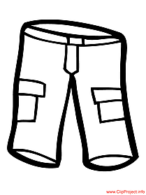 Pants coloring sheet