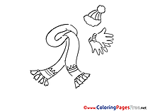 Scarf Colouring Sheet download free