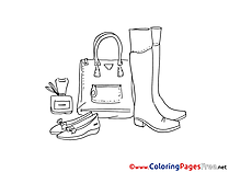 Shoes Kids free Coloring Page