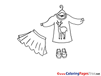 Skirt Kids download Coloring Pages