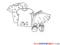 Skirt T-Shirt for Children free Coloring Pages