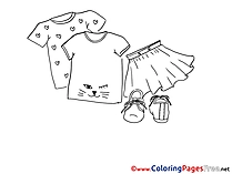 Skirt T-Shirt for Children free Coloring Pages