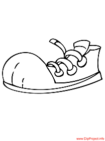 Sports shoe image to coloring