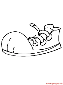 Sports shoe image to coloring