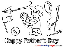 Baby Coloring Pages free  Father's Day