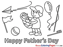 Baby Coloring Pages free  Father's Day