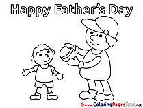 Ball Coloring Pages Father's Day for free