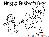 Ball printable Father's Day Coloring Sheets