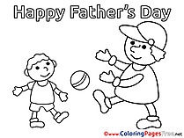 Ball printable Father's Day Coloring Sheets