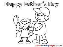 Boy free Father's Day Coloring Sheets