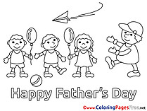 Children Colouring Page Father's Day free