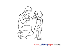 Daughter download Father's Day Coloring Pages