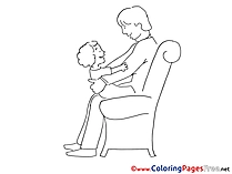 Family Father's Day Coloring Pages