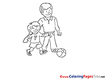 Football Coloring Sheets Father's Day free