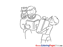 Gift printable Father's Day Coloring Sheets