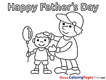 Kids Father's Day Coloring Page