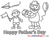 Son Colouring Page Father's Day free