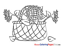 Basket free Colouring Page download