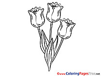 Bouquet Children download Colouring Page