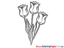 Bouquet Children download Colouring Page