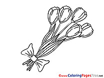 Bouquet for free Coloring Pages download