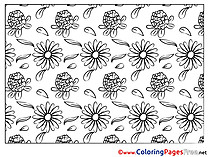 Chrisanthemums Colouring Page printable free