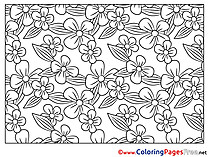 Drawing Flowers Children Colouring Page