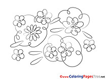 Kids download  Flowers Coloring Pages