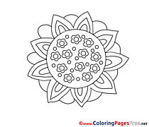 Kids free Flower Coloring Page