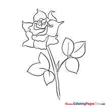Painting Rose Kids download Coloring Pages
