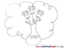 Vase free Colouring Page download