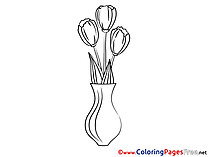 Vase printable Coloring Pages for free