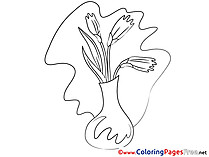 Vase printable Coloring Sheets download