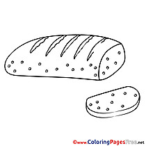 Bread free Colouring Page download