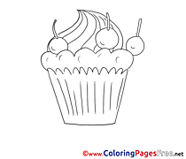 Cake download printable Coloring Pages