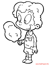 Candy floss image  to coloring for free