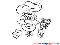 Cook Kids download Coloring Pages