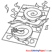 Grill free Colouring Page download