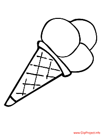 Ice-cream coloring page for free