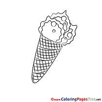 Ice Cream download Colouring Sheet free