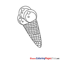 Ice Cream free printable Coloring Sheets