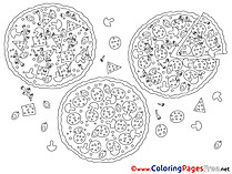 Image Pizza  download Colouring Page