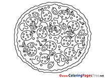 Image Pizza download Colouring Sheet free