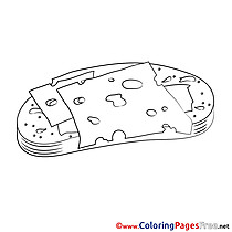 Meal download Colouring Sheet free